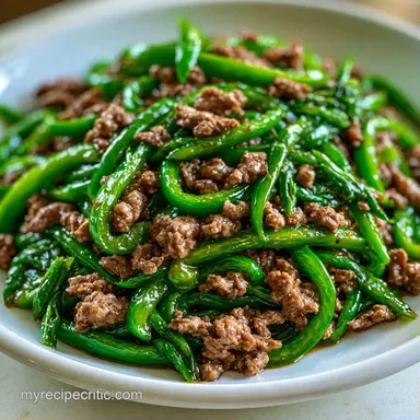 Anaheim Pepper Casserole with Ground Beef Recipe Card