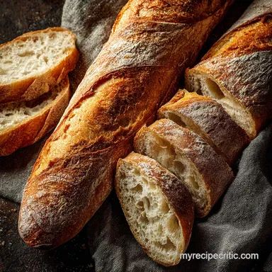 Classic French Bread Baguette Master the Crust and Open Crumb Recipe Card