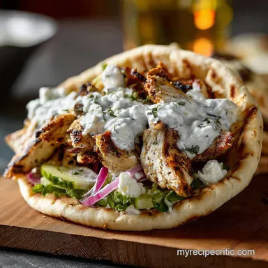 Chicken Gyros Recipe Authentic AthenianStyle with Tzatziki Sauce Recipe Card