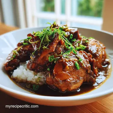 Filipino Chicken Adobo: Caramelized Glaze for 4 Servings