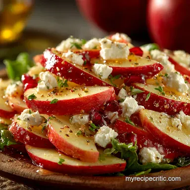 Autumns Embrace Honeycrisp Apple Feta Salad Recipe Card