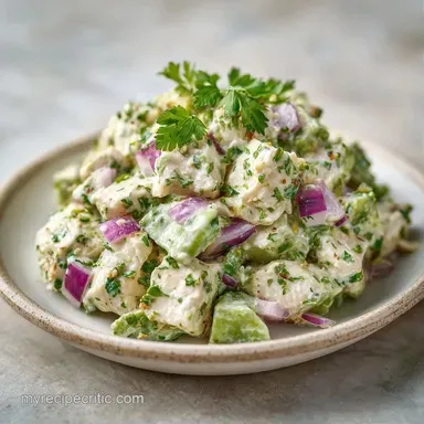 Avocado Chicken Salad in 10 Minutes Recipe Card