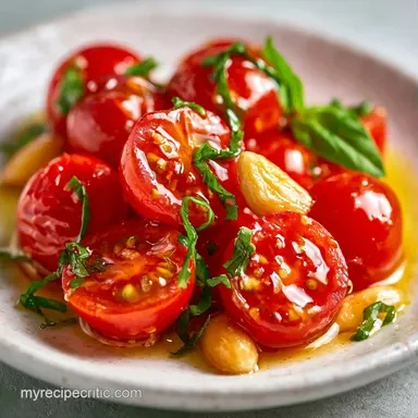 Baked Cherry Tomatoes with Garlic for 4 Recipe Card