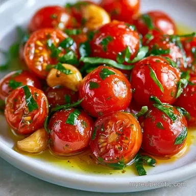 Baked Cherry Tomatoes with Garlic for 4