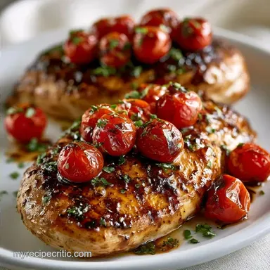 Baked Chicken Cherry Tomatoes in 35 Mins