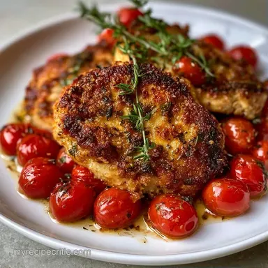 Garlic Chicken Tomatoes for 4 Servings Recipe Card