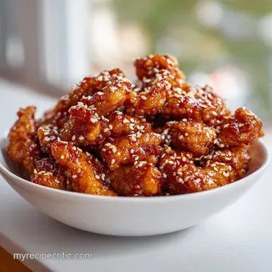 Baked Honey Sesame Chicken: Crispy Main Course in 35 Minutes Recipe Card