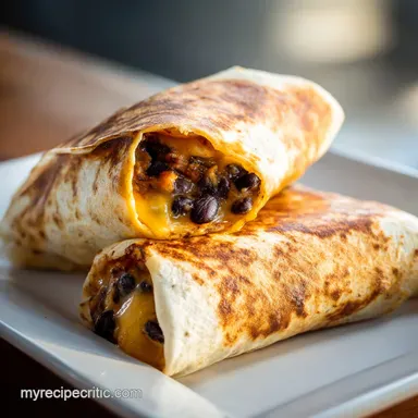 Bean and Cheese Burrito for Meal Prep Recipe Card