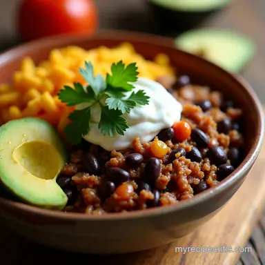 Beef Mince Black Bean Burrito Bowls Weeknight Winner Recipe Card