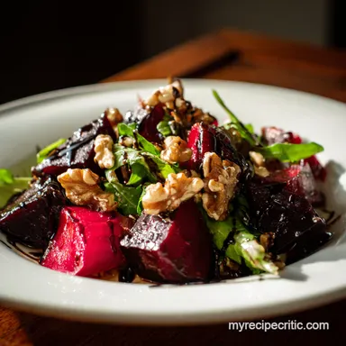 Beet It Roasted Beet Walnut Salad Balsamic Bliss Recipe Card