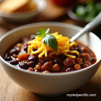 Black Bean Beef Chili Your Easy Weeknight Winner Recipe Card