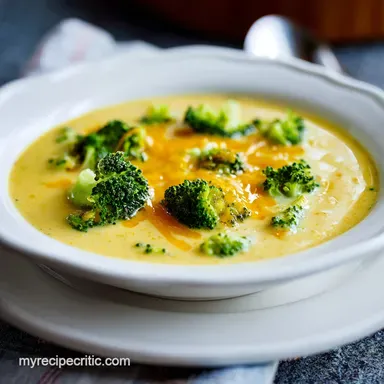 Broccoli Potato Cheese Soup in 35 Minutes
