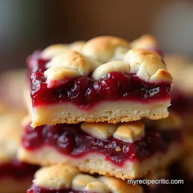 Easy Cherry Pie Bars with Buttery Shortbread Crust Recipe Card