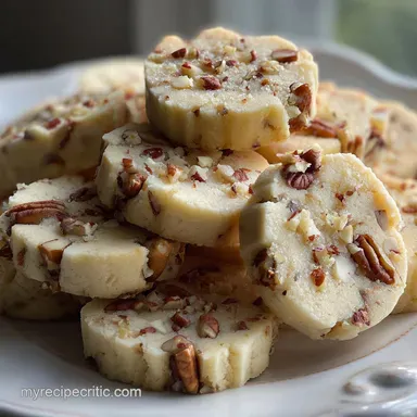Buttery Pecan Shortbread Cookies: Slice and Bake Recipe