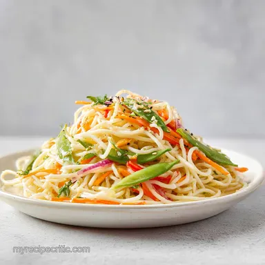 California Spaghetti Salad with Crisp Vegetables in 25 Minutes