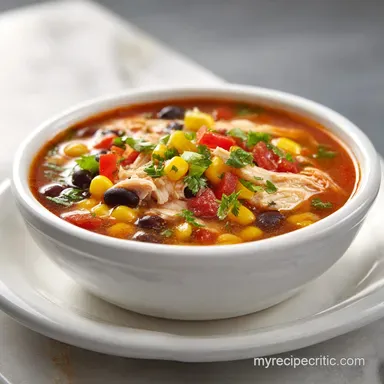 Can Chicken Taco Soup with Black Beans in 20 Mins