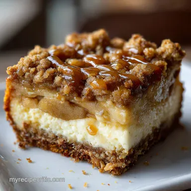 Caramel Apple Cheesecake Bars: Creamy Baked Dessert for 16