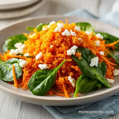 Carrot Salad With Crispy Quinoa: Ready in 29 Minutes Total Recipe Card