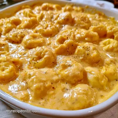 Cheese Tortellini Alfredo in 20 Minutes Recipe Card