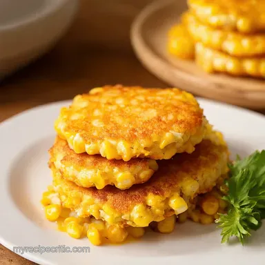 Cheesy Corn Fritters Recipe Easy Sunshine on a Plate Recipe Card