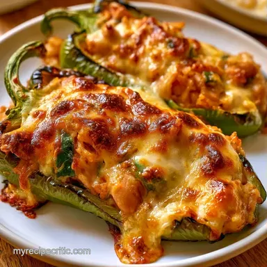 Cheesy Rice Anaheim Peppers in 30 Minutes Recipe Card