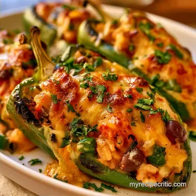 Cheesy Rice Anaheim Peppers in 30 Minutes