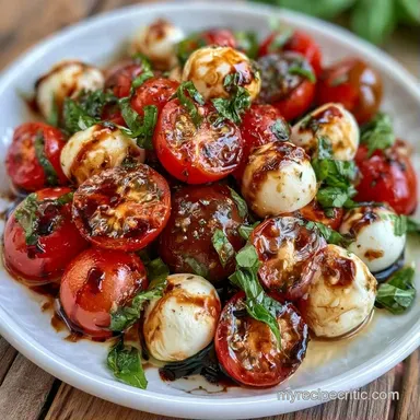 Cherry Tomato Basil Salad in 10 Minutes Recipe Card