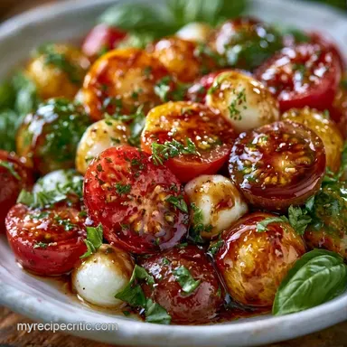 Cherry Tomato Caprese Salad in 10 Minutes Recipe Card