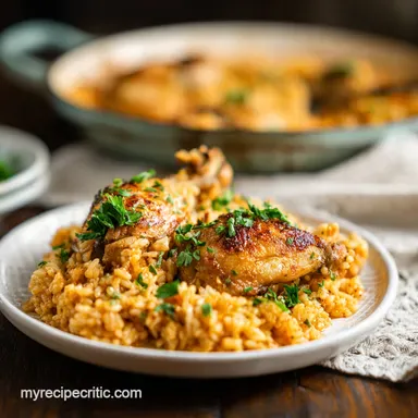 Chicken and Rice for 6 Servings: Golden Hued