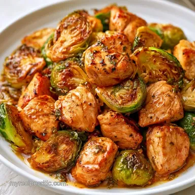 Chicken Brussels Sprouts Casserole: Baked Recipe Card