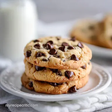 Cookie Recipe with Chocolate Chips - Crispy Baked Recipe Card