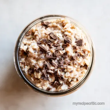 Chocolate Chunk Overnight oats Monkey Oats Delight Recipe Card