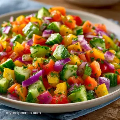 Chopped Fresh Vegetable Salad in 15 Min