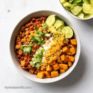 Meal Planning Bliss Chorizo Sweet Potato Burrito Bowls