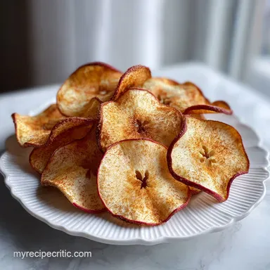 Cinnamon Sugar Apple Chips Crispy Baked in 2 Hours 15 Mins Recipe Card