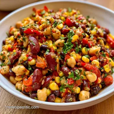 Cold Bean Salad with Sweet Corn