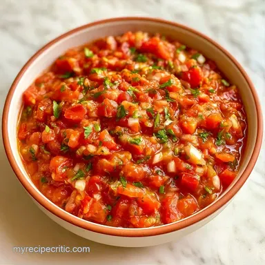 Cold Tailgate Salsa for 6 Servings Recipe Card
