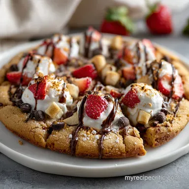 Cookie Pizza Recipe - Crispy Baked in 30 Minutes Recipe Card