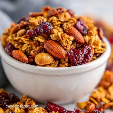 Cranberry Almond Granola: No-Stir Crispy Clusters Recipe Card