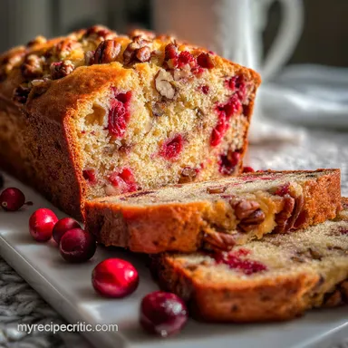 Cranberry Nut Bread: Tender Loaf with Walnuts and Orange Zest Recipe Card