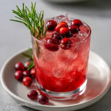 Christmas Cocktails: Make Ahead Cranberry Gin Fizz Recipe Recipe Card