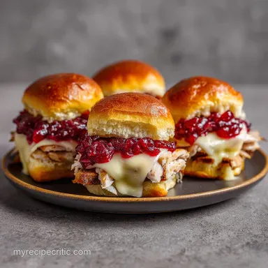 Cranberry Turkey Sliders Recipe for 12 Recipe Card