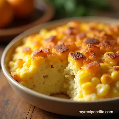 Golden Harvest Creamy Corn Pudding Casserole Recipe Recipe Card