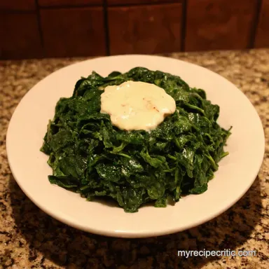 Creamy Garlic Spinach My GoTo Easy Side Recipe Card
