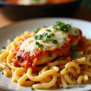 OnePot Chicken Parmesan Orzo Creamy Comfort in 30 Recipe Card