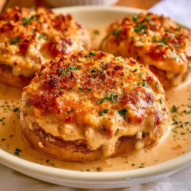 Stuffed Mushrooms in 40 Minutes Recipe Card