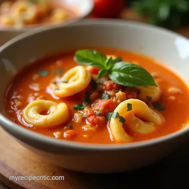 Creamy Tomato Tortellini Soup Quick Easy Comfort Recipe Card