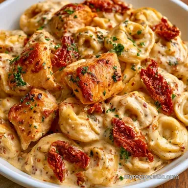 Tuscan Chicken Tortellini One-Pot Recipe Card