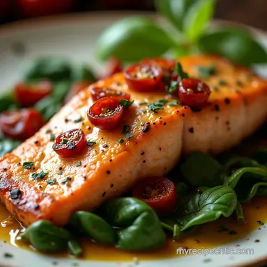 Easy Creamy Tuscan Salmon Recipe for Weeknights Recipe Card