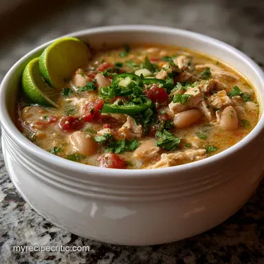 White Chicken Chili Crockpot Recipe: Creamy Easy Recipe Card
